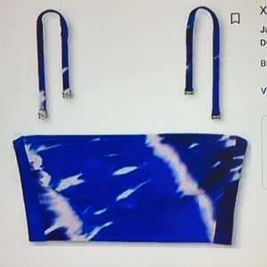 Xhilaration Blue Tie-Dye Bikini Top